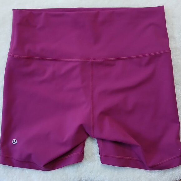 Lululemon Wunder Train High Rise Short 6" Magenta Purple Size 12 - Picture 7 of 8